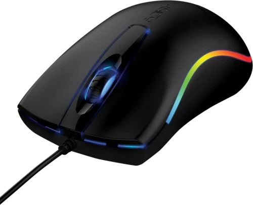 Alcatroz Ενσύρματο Ποντίκι Alcatroz RGB Asic 9 - Μαύρο