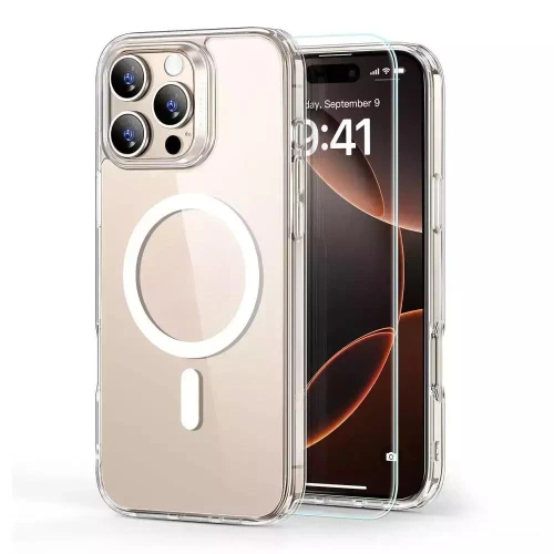Σκληρή Θήκη ESR Classic Hybrid Halolock Magsafe και Τζαμάκι Προστασίας για iPhone 16 Pro - Διάφανο
