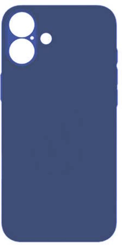 Θήκη TPU Σιλικόνης με Υφασμάτινη Επένδυση για iPhone 16 - Σκούρο Μπλε