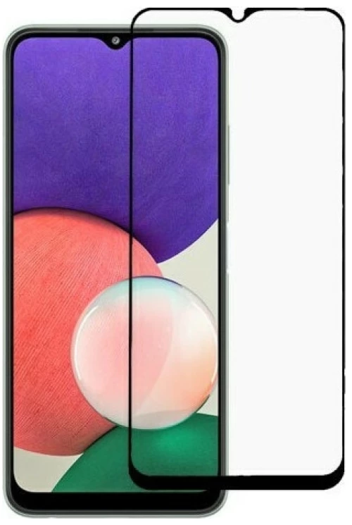 Tempered Glass FULL GLUE για Samsung Galaxy A22 4G - Μαύρο Πλαίσιο