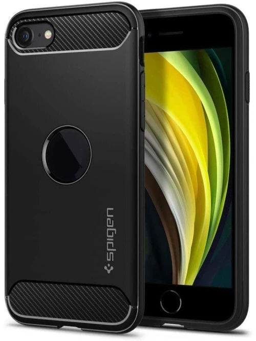 Θήκη SPIGEN Rugged Armor για iPhone SE 2020 - Μαύρο