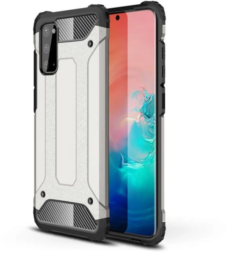 Θήκη Hybrid Armor για Samsung Galaxy S20 - Ασημί