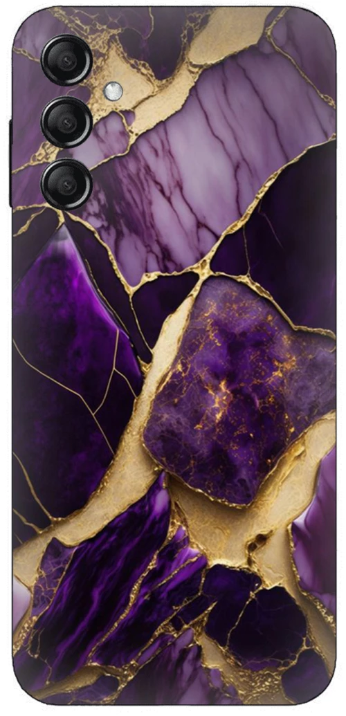 Marble Black-Purple Θήκη για Samsung Galaxy A15 4G/5G