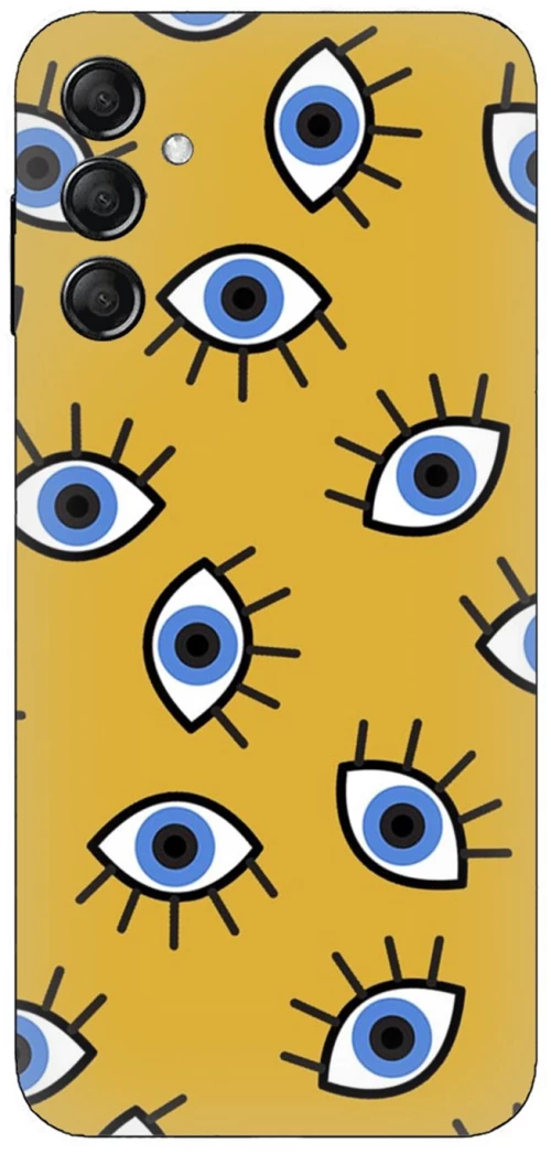 Eyes in Yellow Silicone Case θήκη για Samsung Galaxy M34 5G