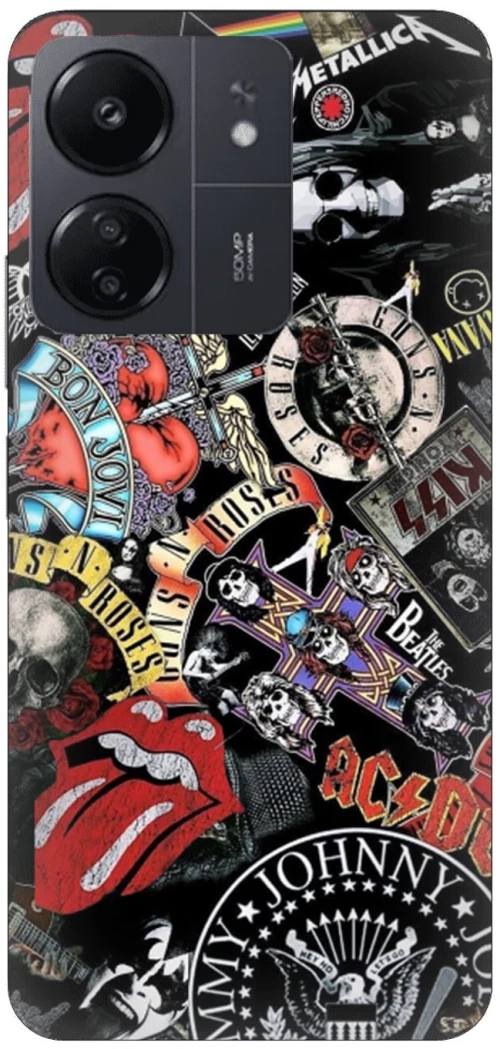 Rock Bands Silicone Case θήκη για Xiaomi Redmi 13C 5G