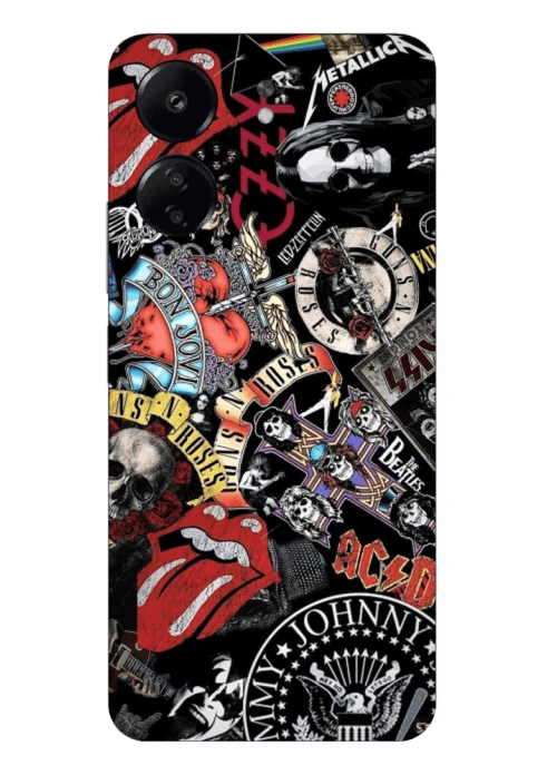 Rock Bands Silicone Case θήκη για Xiaomi Poco C65