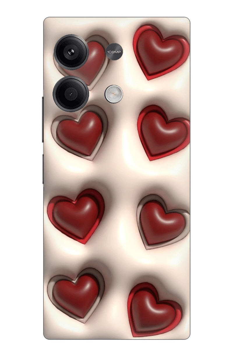 Chocolate Hearts Silicone Case θήκη για Xiaomi Redmi Note 13 5G