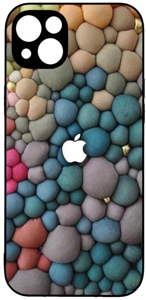 COLORFUL PEBBLES Premium Protective Hard Case black Θήκη για iPhone 15 plus