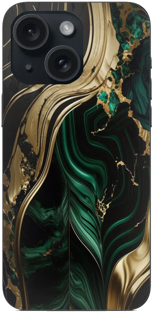 Marble Green-Gold Case Θήκη για iPhone 15