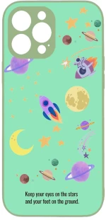 PLANETS Premium Protective Hard Case green Θήκη για iPhone 14 pro max