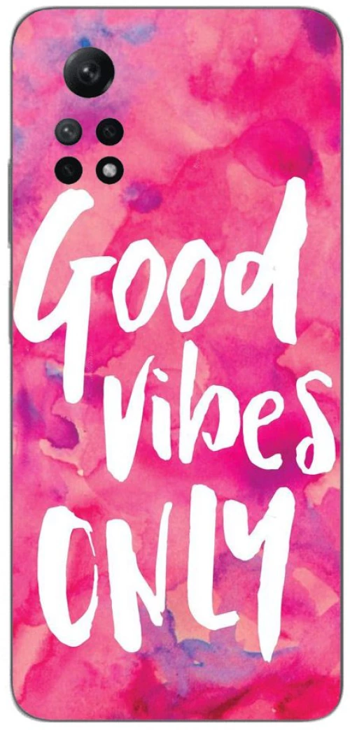 PINK GOOD VIBES Silicone case Θήκη για Xiaomi Redmi Note 12 Pro 4G