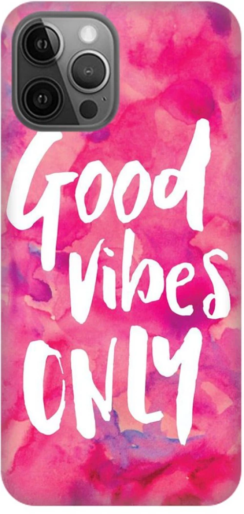 PINK GOOD VIBES Silicone Case Θήκη για iPhone 13 pro max