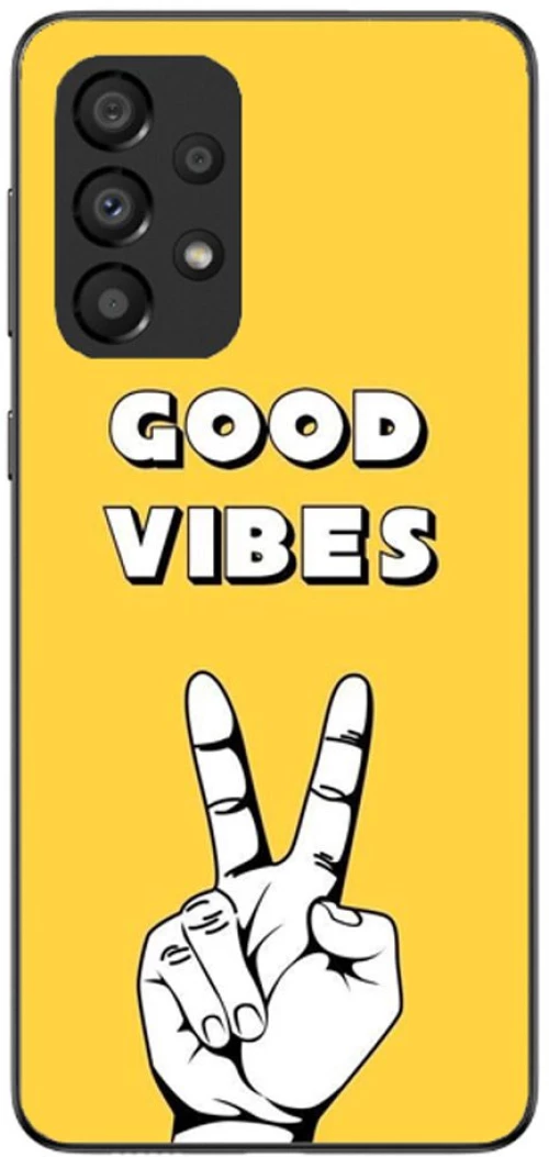 YELLOW GOOD VIBES Silicone Case θήκη για Samsung Galaxy A52s / A52 5G / A52 4G