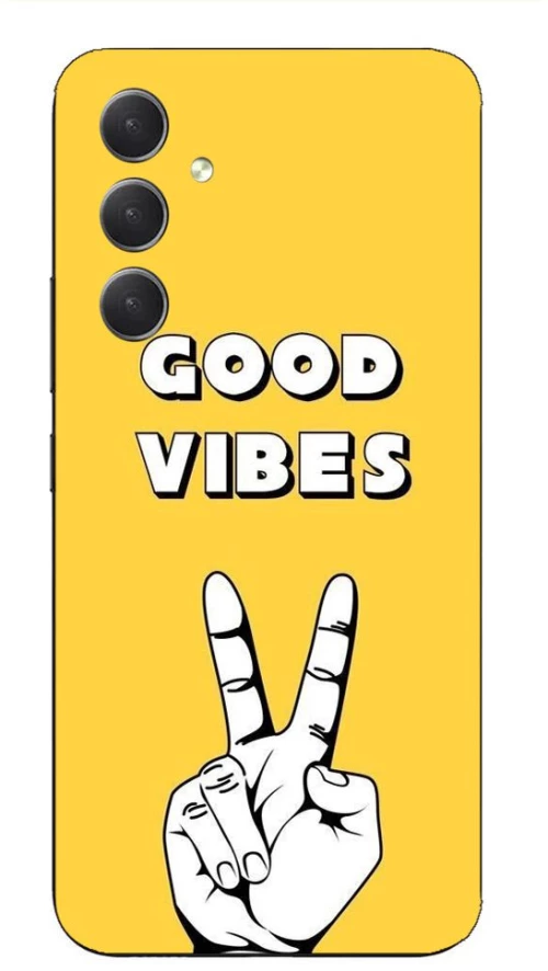 YELLOW GOOD VIBES Silicone Case θήκη για Samsung Galaxy A54 5g