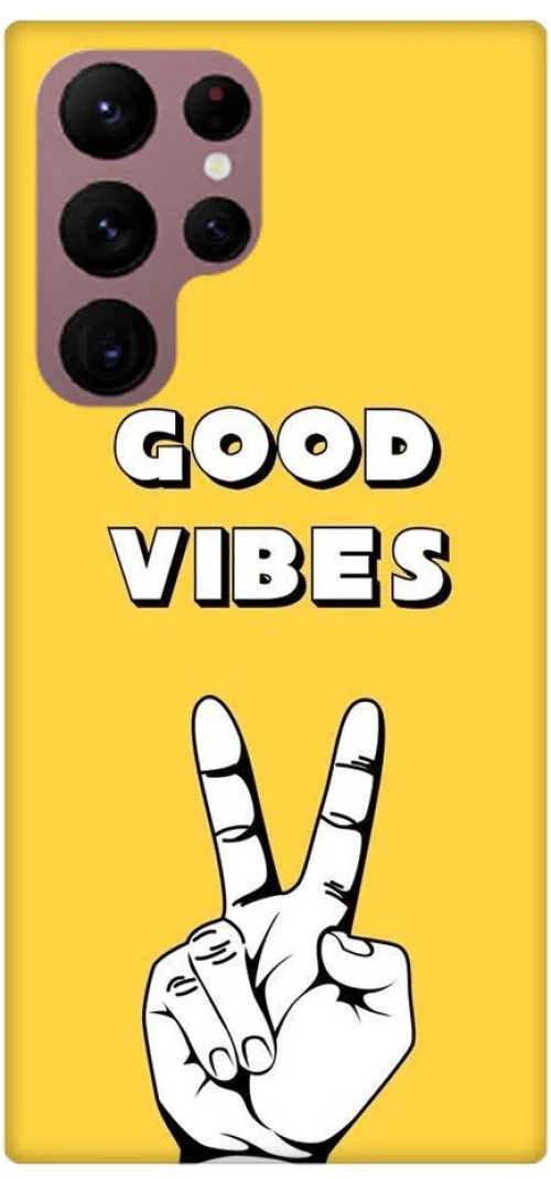 YELLOW GOOD VIBES Silicone case θήκη για Galaxy S23 Ultra