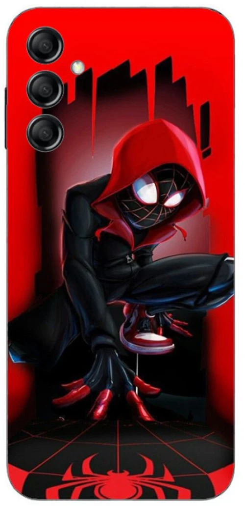 Spiderman Miles Morales Silicone Case θήκη για Samsung Galaxy A34 5g red