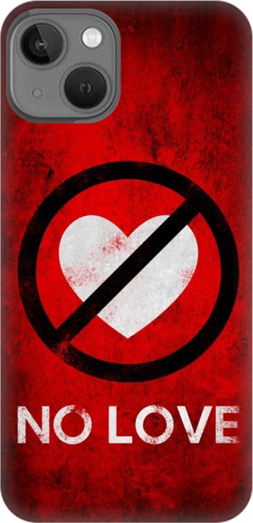 no love Silicone case Θήκη για Iphone 13 red