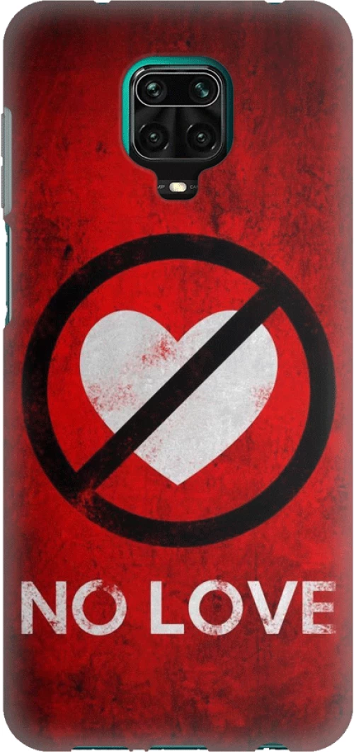 no love Silicone case Θήκη για XIAOMI Redmi NOTE 9S / 9 Pro / 9 Pro Max red