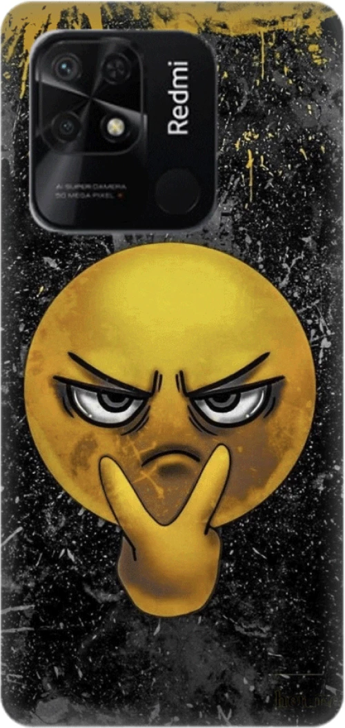 i see you emoji Silicone case Θήκη για XIAOMI Redmi 10C yellow