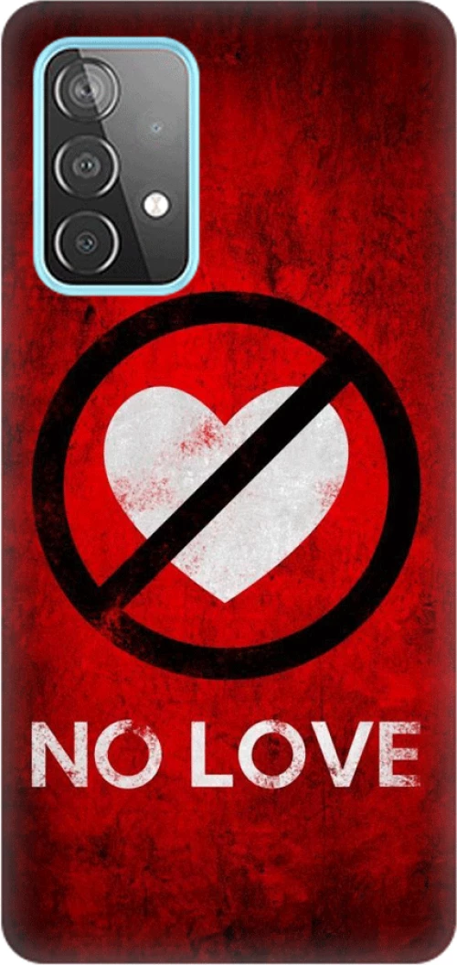 no love Silicone case Θήκη για Samsung Galaxy A32 5G red