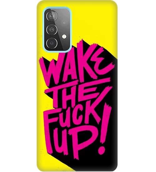 wake up Silicone case Θήκη για Samsung Galaxy A33 5G yellow