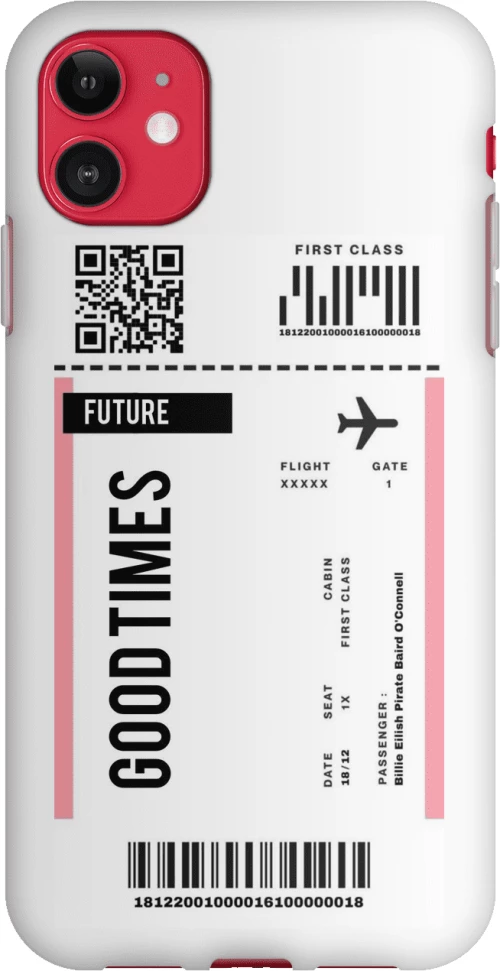 ticket Silicone case Θήκη για iPhone 11 white