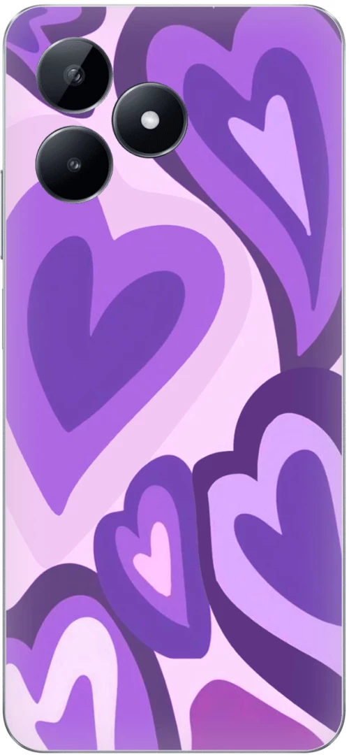 Purple Hearts Θήκη για Realme C51