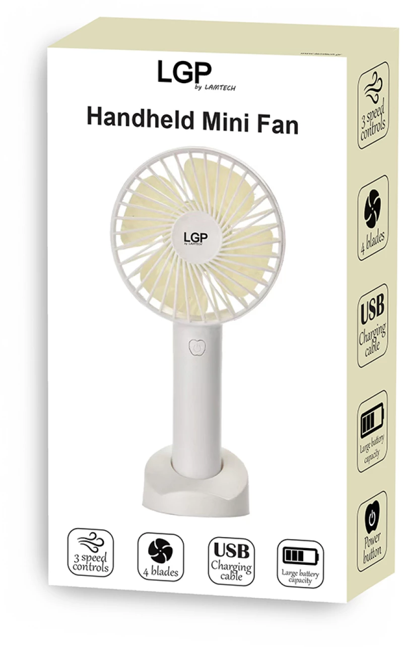 LGP HANDHELD MINI FAN WHITE