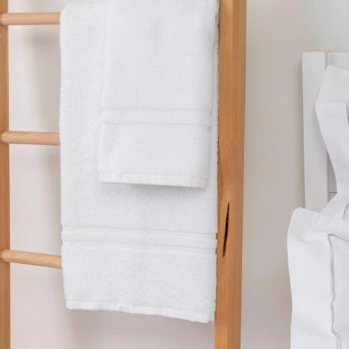 Πετσέτα Προσώπου (50x90) Ρίγα Λευκό Borea