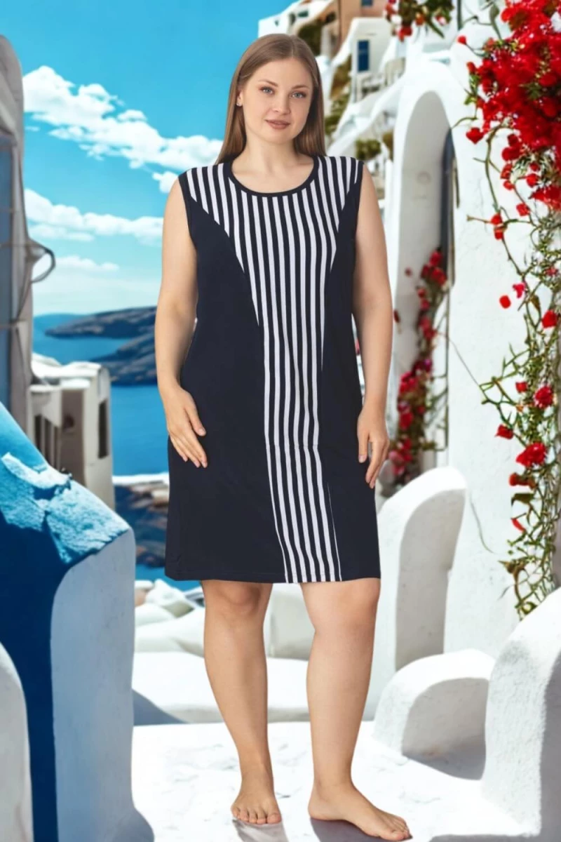 Γυναικείο νυχτικό αμάνικο homewear 5271 - ΠΟΛΥΧΡΩΜΟ