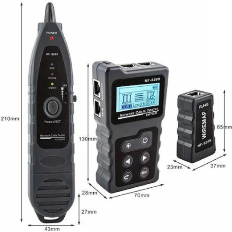 Noyafa NF-8209 Tester Καλωδίων Δικτύου 28635236