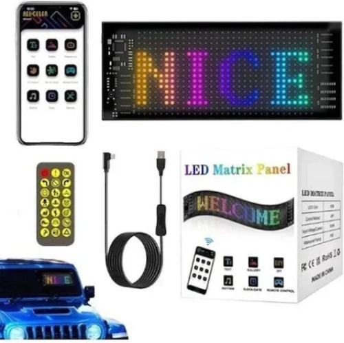 Εύκαμπτη LED Επιγραφή Αυτοκινήτου RGB