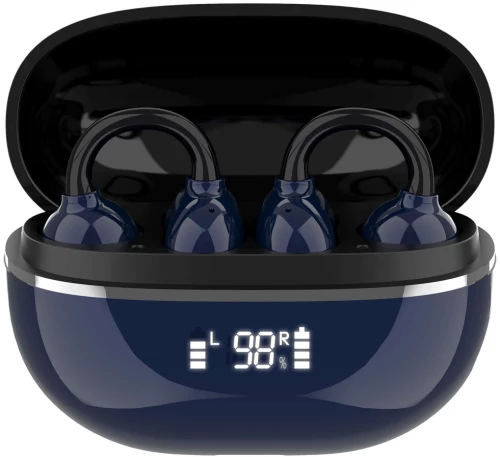 LDNIO earphones με θήκη φόρτισης T09  OWS  Φ10mm  35/400mAh  μπλε