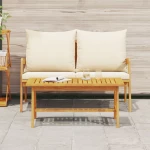 vidaXL Τραπέζι καφέ 90x45x40 εκ Μασίφ ξύλο ακακίας