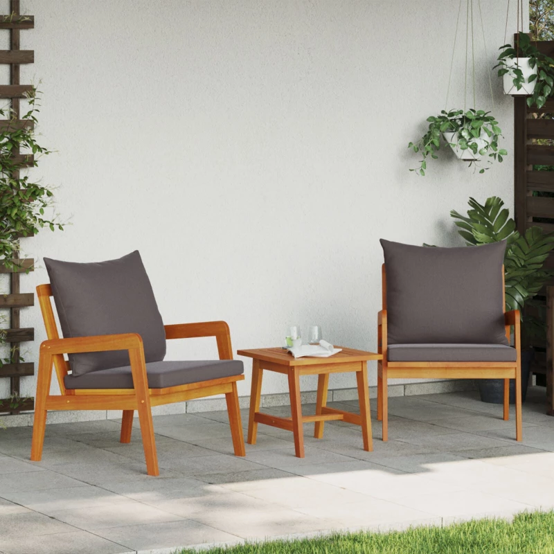 vidaXL Κα Chairs 2 τεμ 59.5x65x71.5 εκ. Μασίφ ξύλο ακακίας