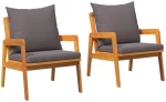 vidaXL Κα Chairs 2 τεμ 59.5x65x71.5 εκ. Μασίφ ξύλο ακακίας