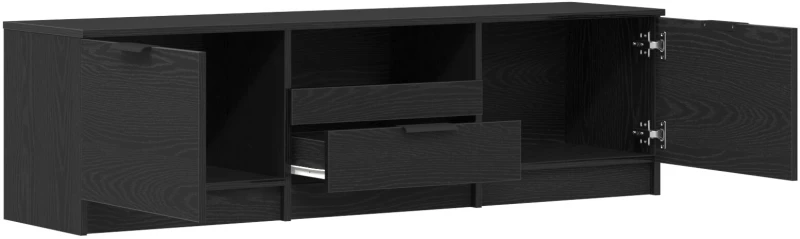 vidaXL Ντουλάπι τηλεόρασης - Μαύρη δρυς - 140x35x40 εκ. - Φτιαγμένο από επεξεργασμένο ξύλο