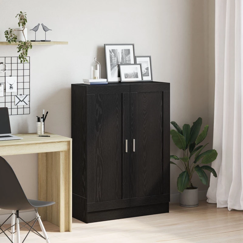 vidaXL Βιβλιοθήκη Μαύρη Δρυς 82,5x30,5x115 εκ από Επεξεργασμένο Ξύλο