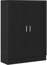 vidaXL Βιβλιοθήκη Μαύρη Δρυς 82,5x30,5x115 εκ από Επεξεργασμένο Ξύλο
