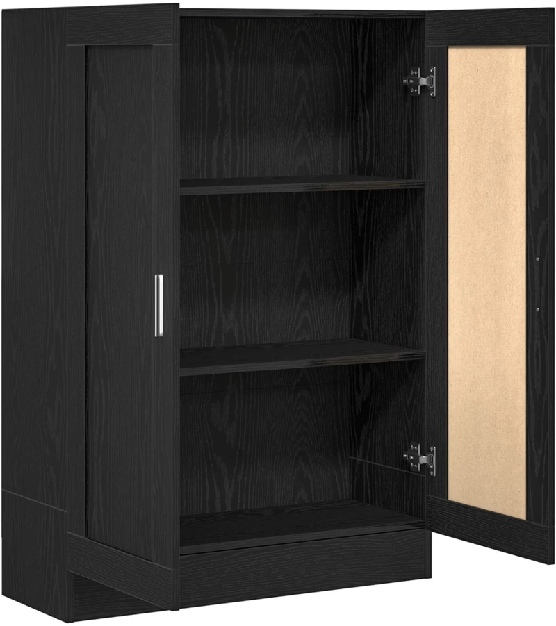 vidaXL Βιβλιοθήκη Μαύρη Δρυς 82,5x30,5x115 εκ από Επεξεργασμένο Ξύλο