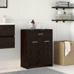 vidaXL Ντουλάπα Μπάνιου Μαύρη Δρυς 60x33x80 εκ. Ξύλο Επεξεργασμένο