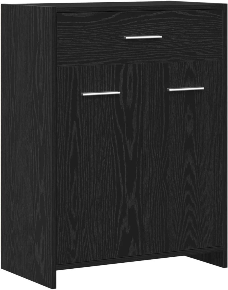 vidaXL Ντουλάπα Μπάνιου Μαύρη Δρυς 60x33x80 εκ. Ξύλο Επεξεργασμένο
