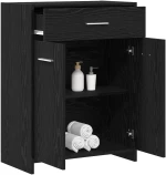 vidaXL Ντουλάπα Μπάνιου Μαύρη Δρυς 60x33x80 εκ. Ξύλο Επεξεργασμένο