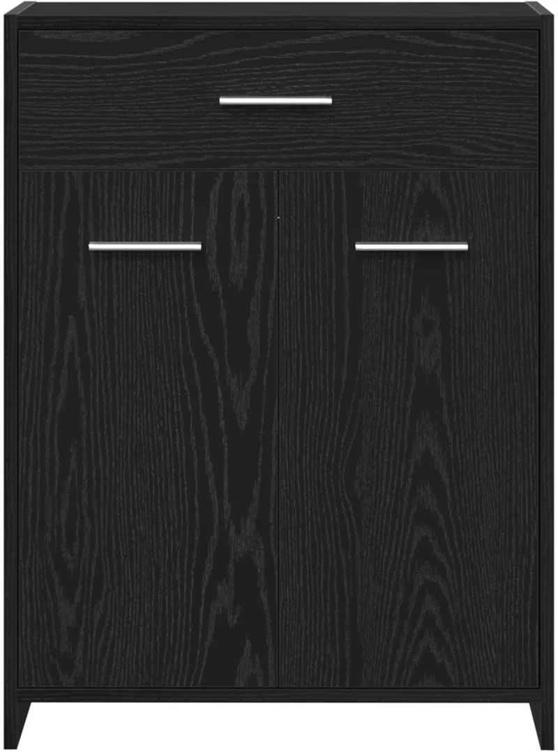 vidaXL Ντουλάπα Μπάνιου Μαύρη Δρυς 60x33x80 εκ. Ξύλο Επεξεργασμένο