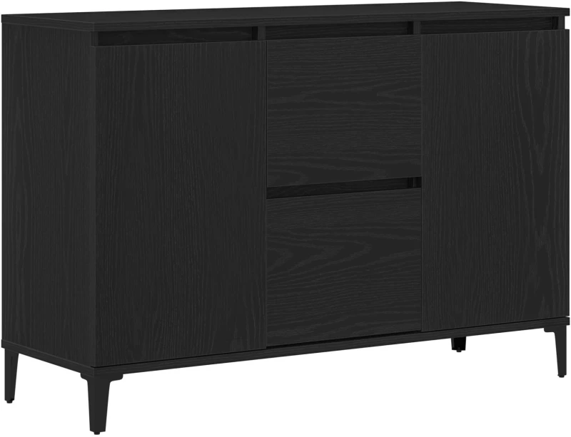 vidaXL Πλαϊνό γραφείο σε Μαύρο Δρυς 104x35x70 εκ. Φτιαγμένο από ξύλο