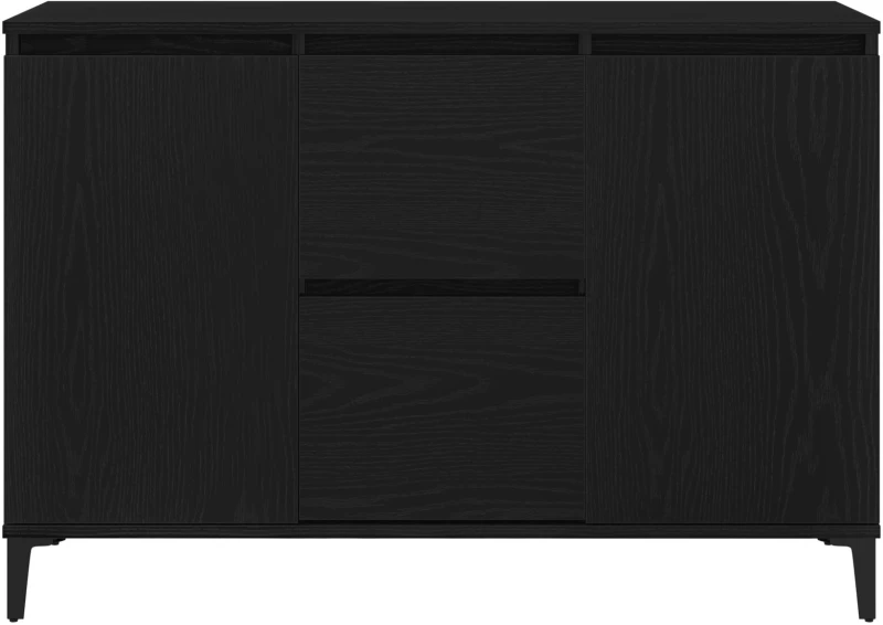 vidaXL Πλαϊνό γραφείο σε Μαύρο Δρυς 104x35x70 εκ. Φτιαγμένο από ξύλο