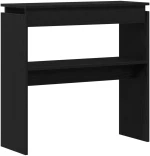 vidaXL Κονσόλα Μαύρη Δρυς 80x30x80 εκ. Φτιαγμένη από ξύλο