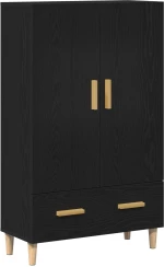 vidaXL Υψηλός ντουλάπι σε Μαύρη Δρυς, 70x31x115 εκ, Φτιαγμένο από Επεξεργασμένο Ξύλο