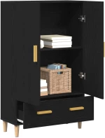 vidaXL Υψηλός ντουλάπι σε Μαύρη Δρυς, 70x31x115 εκ, Φτιαγμένο από Επεξεργασμένο Ξύλο