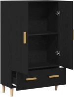 vidaXL Υψηλός ντουλάπι σε Μαύρη Δρυς, 70x31x115 εκ, Φτιαγμένο από Επεξεργασμένο Ξύλο
